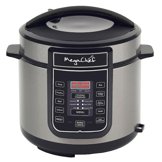 Megachef 6qt. Digital Pressure Cooker With 14 Pre-set Multi Function Features in Silver | 6 qt | Michaels®